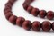 The Bead Chest Natural 8mm Wooden Beads in Red - Cherry for Jewelry Making – Round Loose Wood Spacer Beads I Approximately 55 Beads